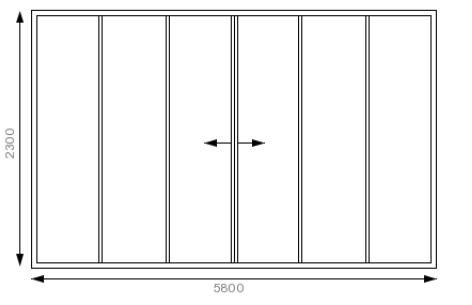 Excellent glazen schuifwanden | Hoogte tot 230cm x Breedte tot 580cm