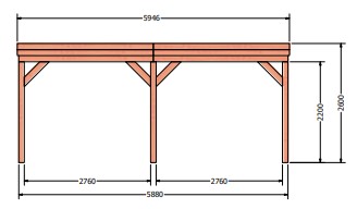 Casa veranda | 595 x 330 cm