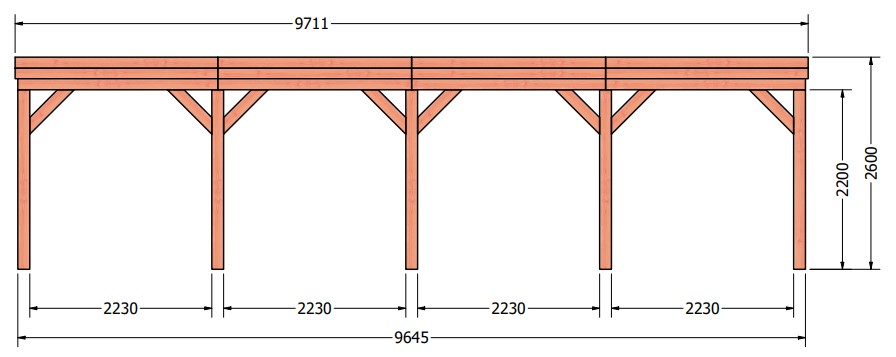 Mensa veranda | 980 x 400 cm