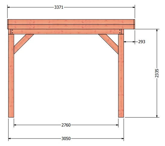 Refter veranda | 375 x 340 cm