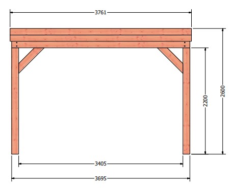 Refter veranda | 375 x 400 cm