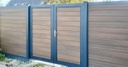 aluWoods poort | Teak | 100x190cm