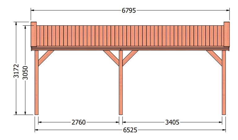 Zadeldak Betula | 680 x 350 cm