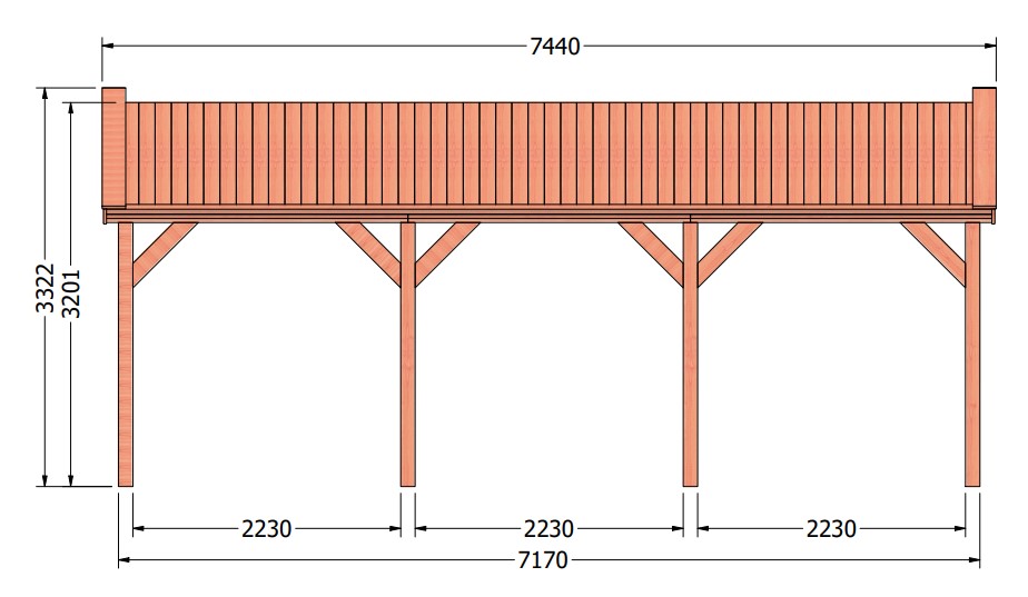 Zadeldak Betula | 750 x 415 cm