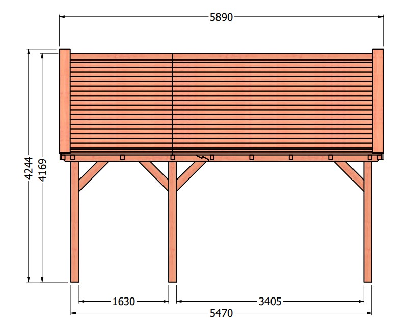 Zadeldak XL | 590 x 440 cm