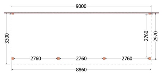 Aanbouwveranda Ancona | 900 x 330 cm