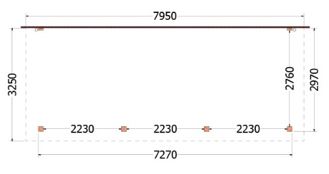 Aanbouwveranda Lucca | 795 x 325 cm