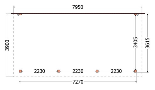 Aanbouwveranda Lucca | 795 x 390 cm