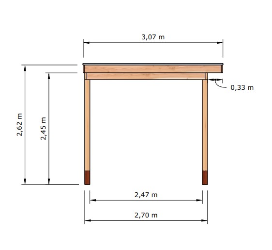 BasicLine Classic veranda 600cm breed