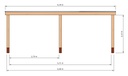 BasicLine Modern veranda 600cm breed  | gedroogd en geschaafd