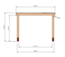 BasicLine Modern veranda 600cm breed  | gedroogd en geschaafd