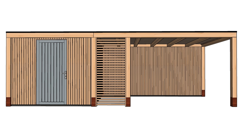 Ultra Line Modern | Veranda met berging | 3x3m + 4,5x3m