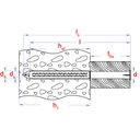 Raamplug zonder schroef 80mm lang | blister verpakking
