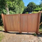 Dubbele hardhout poort 180cm hoog | 9 breedte maten