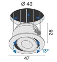 LED Regu Teleco | enkel richt inbouwspot 4.3 W Ø43