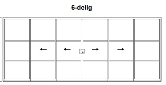 Metallook glazen schuifwanden | Breedte tot 500cm x Hoogte tot 250cm | Enkel schuivend