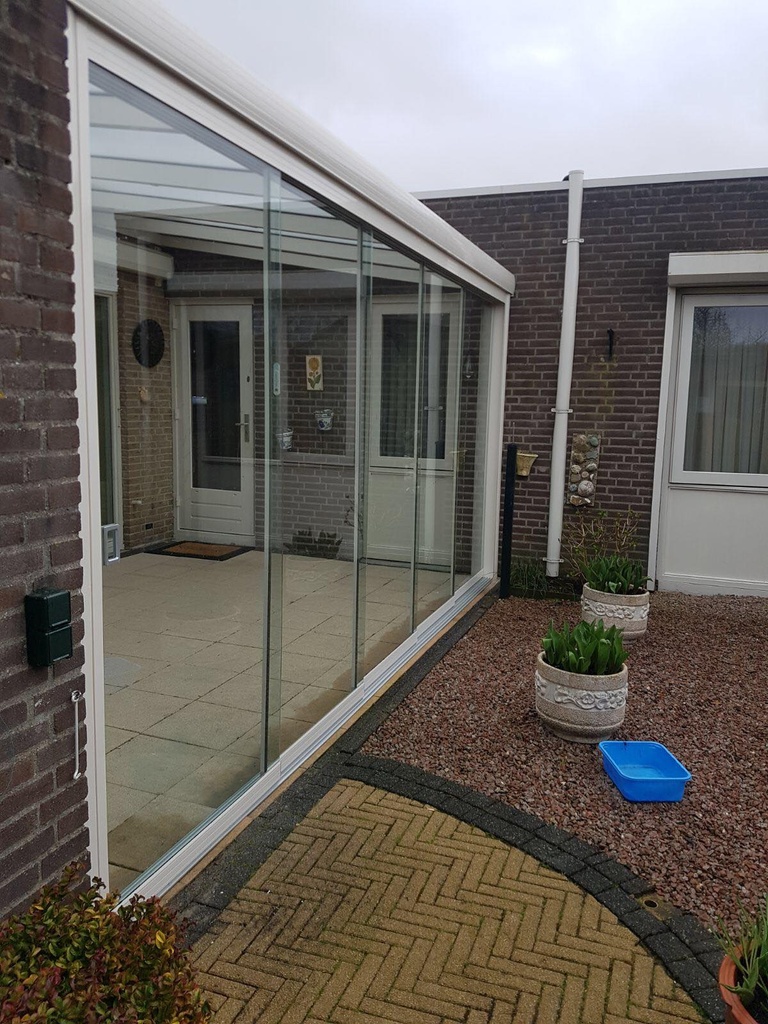 Basic glazen schuifwand | 3 rail | breedte 186 t/m 288cm