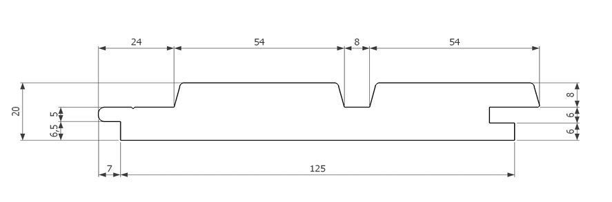 Vario Thermo Ayous gevelbekleding | 2.1x13cm | 2 keuzes profiel