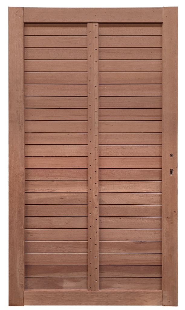 Modern tuinpoort | Keruing hardhout geschaafd