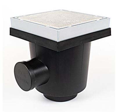 Afvoerput voor inleg | 20 x 20 cm | Ø75/110 mm