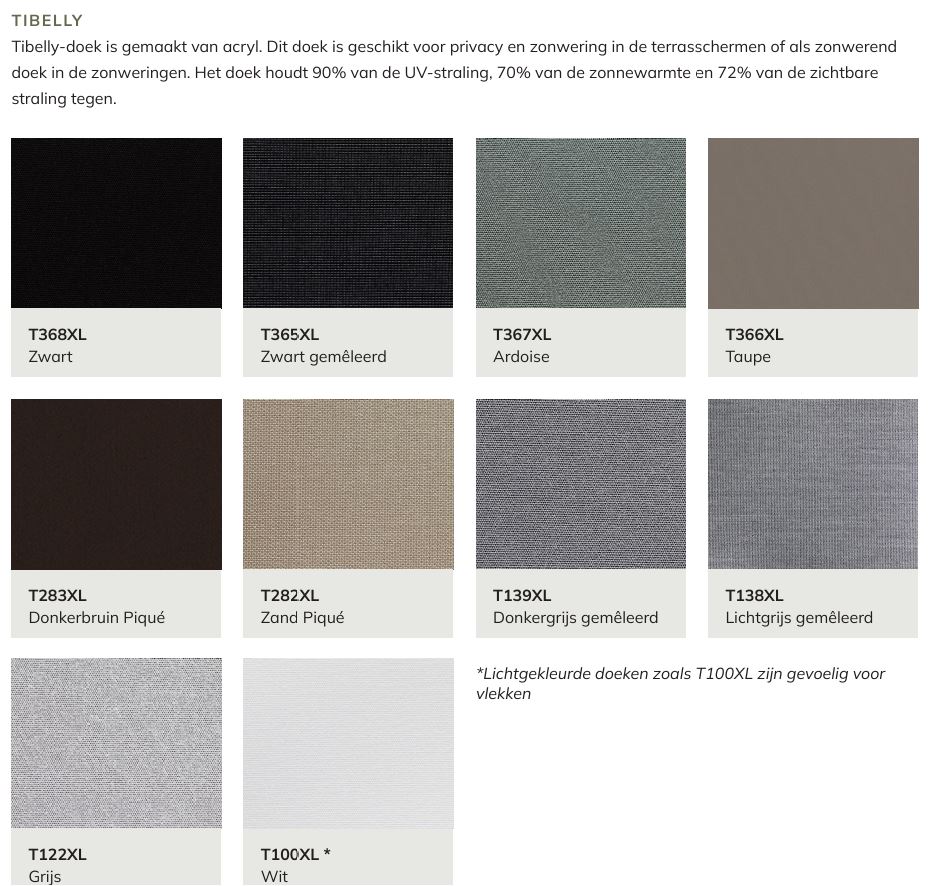 Luxxout Terrasoverkapping Solem Tibelly | tot 400cm breed &amp; 500cm uitval