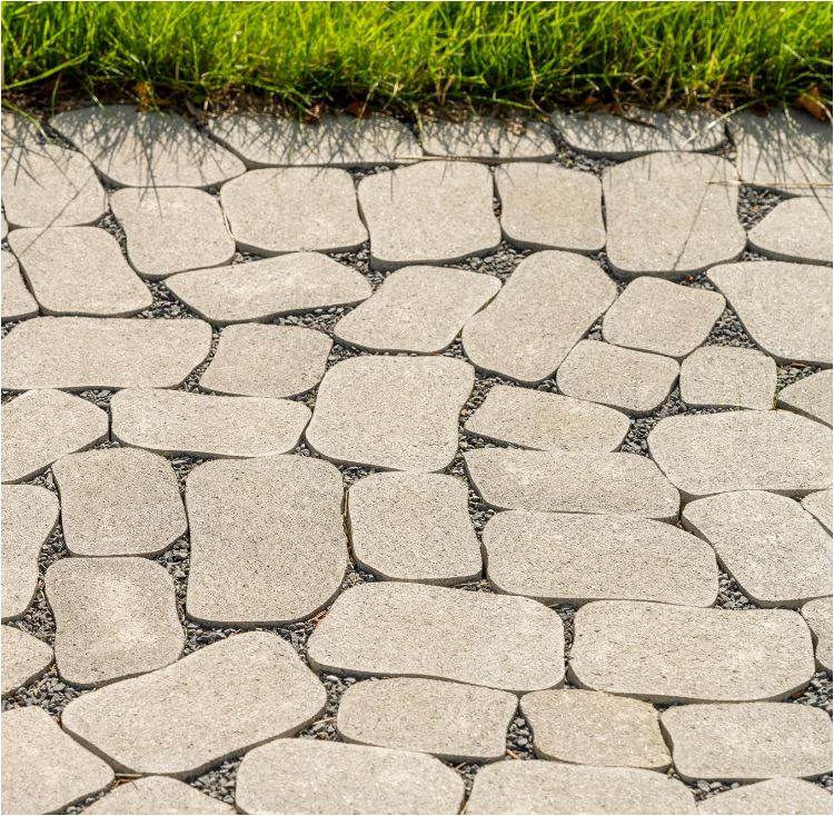 Concrete Cobble Stone | 8cm dik, 2 uitvoeringen in een mix van 13 maten steen