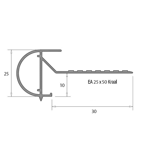 Daktrim kraal | 25x50x2500 mm