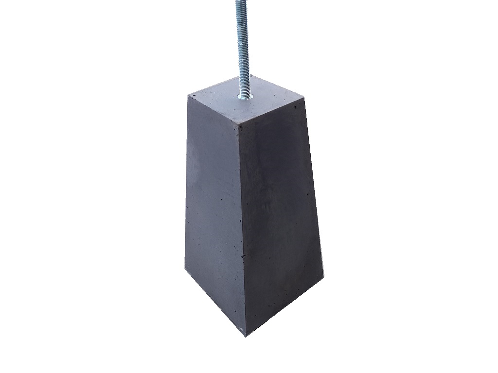Piramidemodel betonpoer antraciet | incl. stelplaat