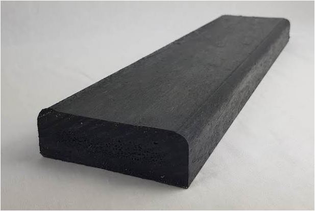 Kunststof regel met 1 afgeronde hoek | 3x8.2x360cm