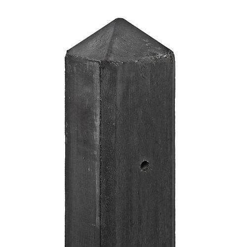 HOEK betonpaal t.b.v. 2 Deluxe onderplaten | 10x10x278cm | diamantkop