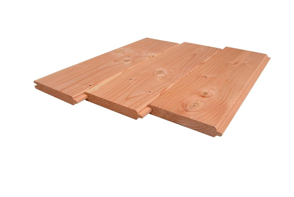Blokhutprofiel | plank douglas | 2.8 x 19cm | gedroogd en geschaafd