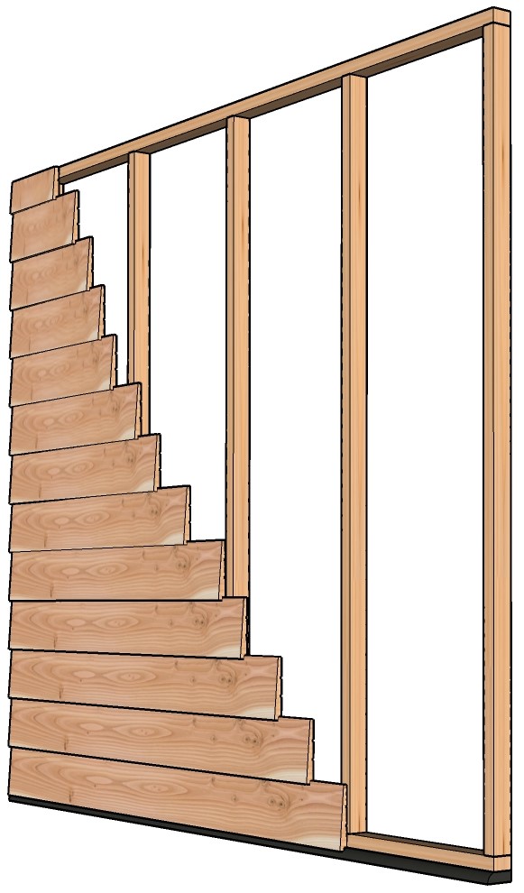 Basic houten wand | met regelwerk | 200cm breed x 230cm hoog