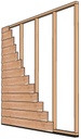 Basic houten wand | met regelwerk | 250cm breed x 230cm hoog