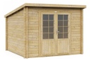 Blokhut 28mm | 280 x 280cm Lessenaar | compleet geleverd