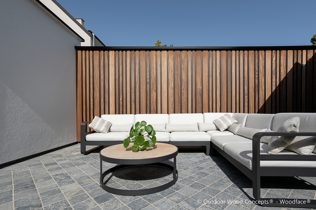 Woodface Afrormosia gevelbekleding