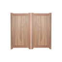 Dubbele hardhout poort 180cm hoog | 5 breedte varianten
