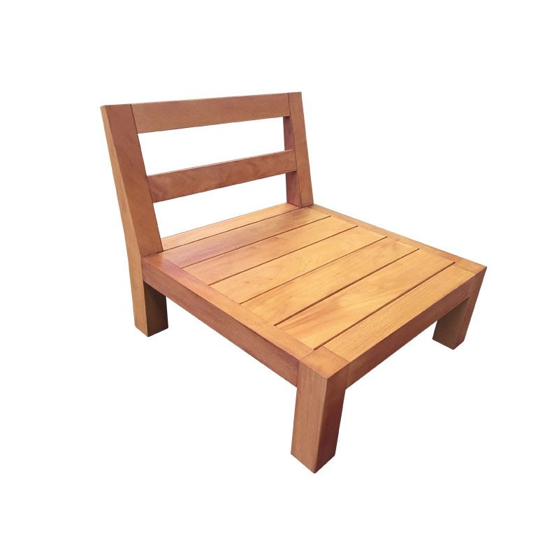 Hardhouten lounge stoel met rug | 68cm breed x 68cm diep x 75cm hoog