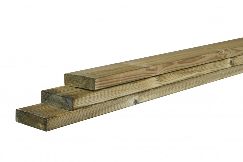Balk | gording | regel | naaldhout grenen celfix | 4.5x14.5x420cm | geïmpregneerd gedroogd en geschaafd