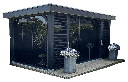 Basic glazen schuifwand | getint glas | 3 rail | breedte 267 t/m 297cm