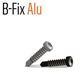 B-Fix Alu Black schroeven | 200 stuks + BIT