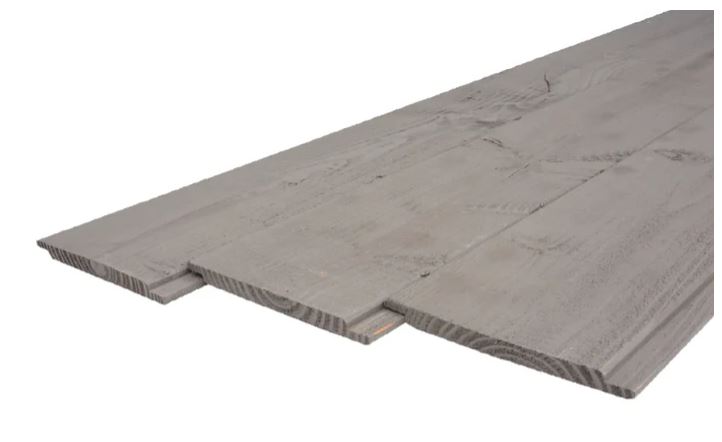 Douglas Sponningplanken 18x190x5000 mm Zilvergrijs Gespoten