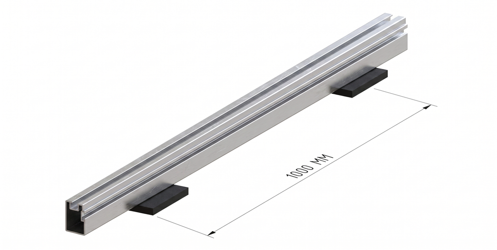 Python rail 75mm hoog &amp; 4000mm lang