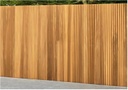 Ayous gevelbekleding | 2.6x13.2cm Tripple profiel | 624 x 190cm schuttingwand