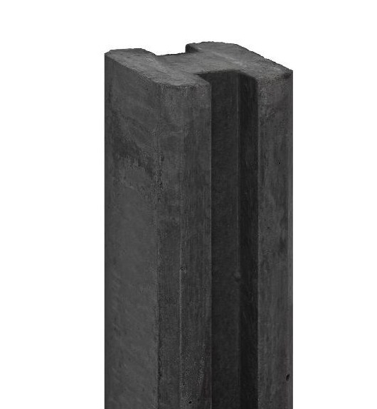 Sleufpaal | Antraciet gecoat | 11,5 x 11,5cm