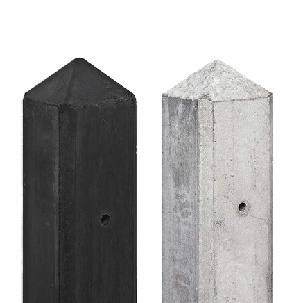 Betonpaal eindmodel t.b.v. 1 basic/deluxe onderplaat | 10x10cm | diamantkop