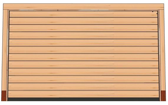 Basic houten veranda wand | Blokhut profiel | Douglas hout