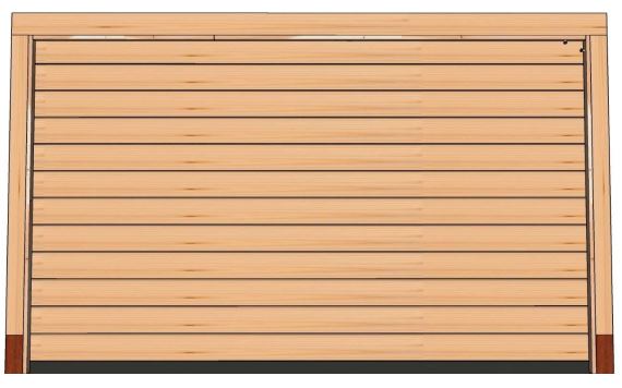 Basic houten wand | Blokhut profiel | Douglas hout