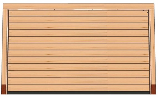 Basic houten wand | Blokhut profiel | Douglas hout
