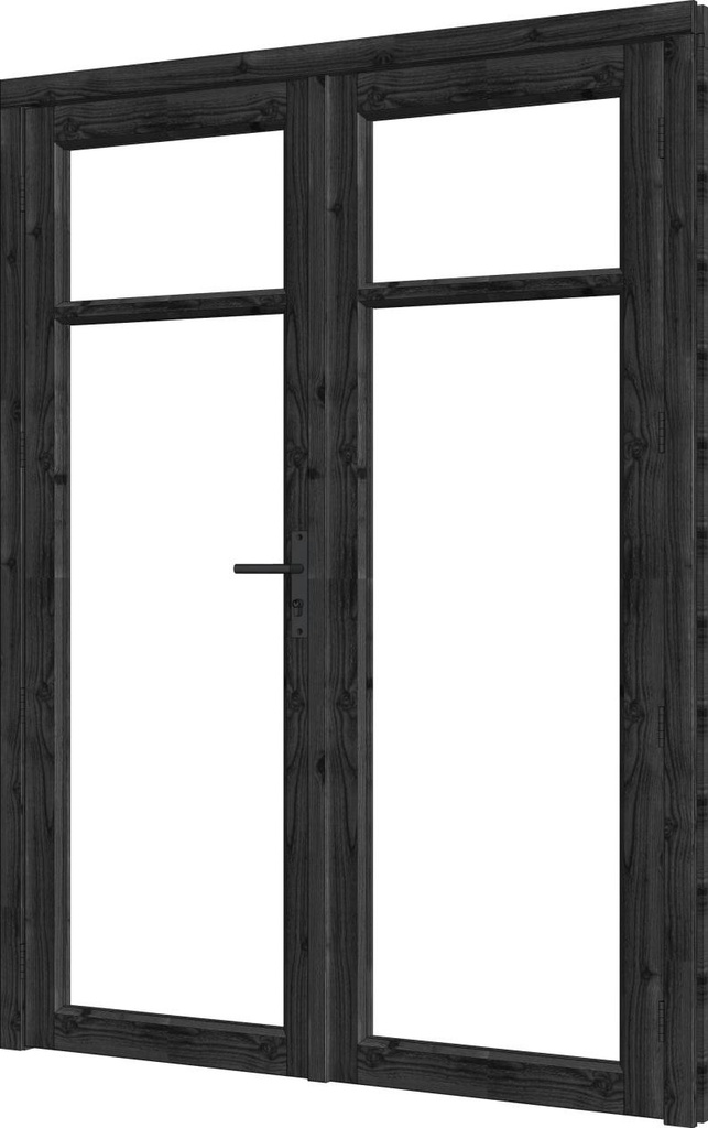 Steel Look deur dubbel met kozijn Douglas | dubbel glas | incl. hang- en sluitwerk