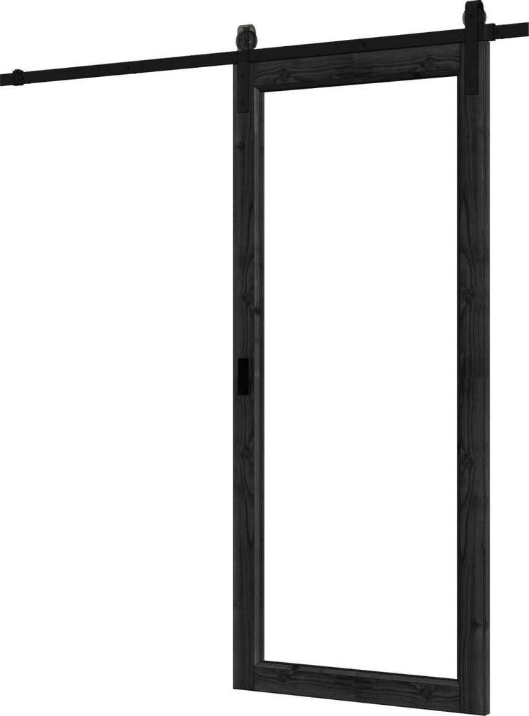 Steel Look schuifdeur enkel  Douglas | dubbel glas | incl. hang- en sluitwerk